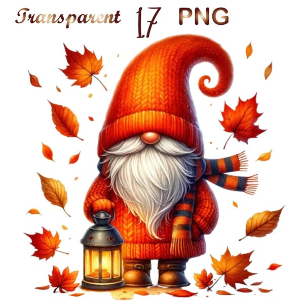 17 Cute gnome clipart,gnome clipart bundle, autumn gnome png,clipart autumn,autumn fall gnome png,happy fall gnome png,gnome clipart pumpkin