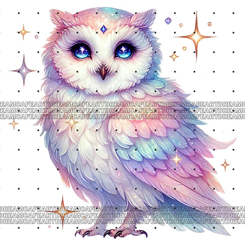 Owl Clipart bundle 135 PNG, Sparkling Owl Sublimation, Colorful Owls, Owl artwork, Owl printable, Digital Download, Card Making imagen 15