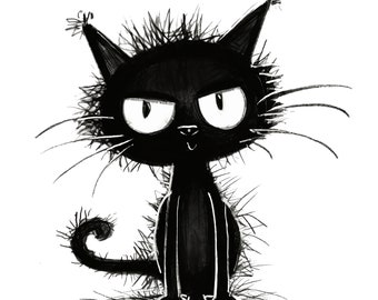 27 Watercolor Black Cat Clipart, JPGs, Mystical cat, Commercial use, Digital Download, Watercolor Clipart,Card Making,Clip Art,Digital Craft