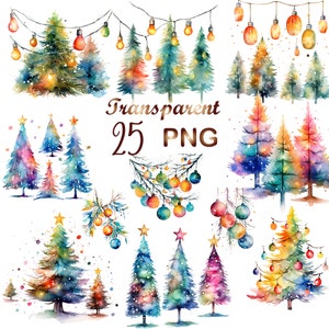 25 png, Christmas Tree clipart bundle png, merry christmas png,sublimation design,christmas clipart,xmas tree png,Digital Download