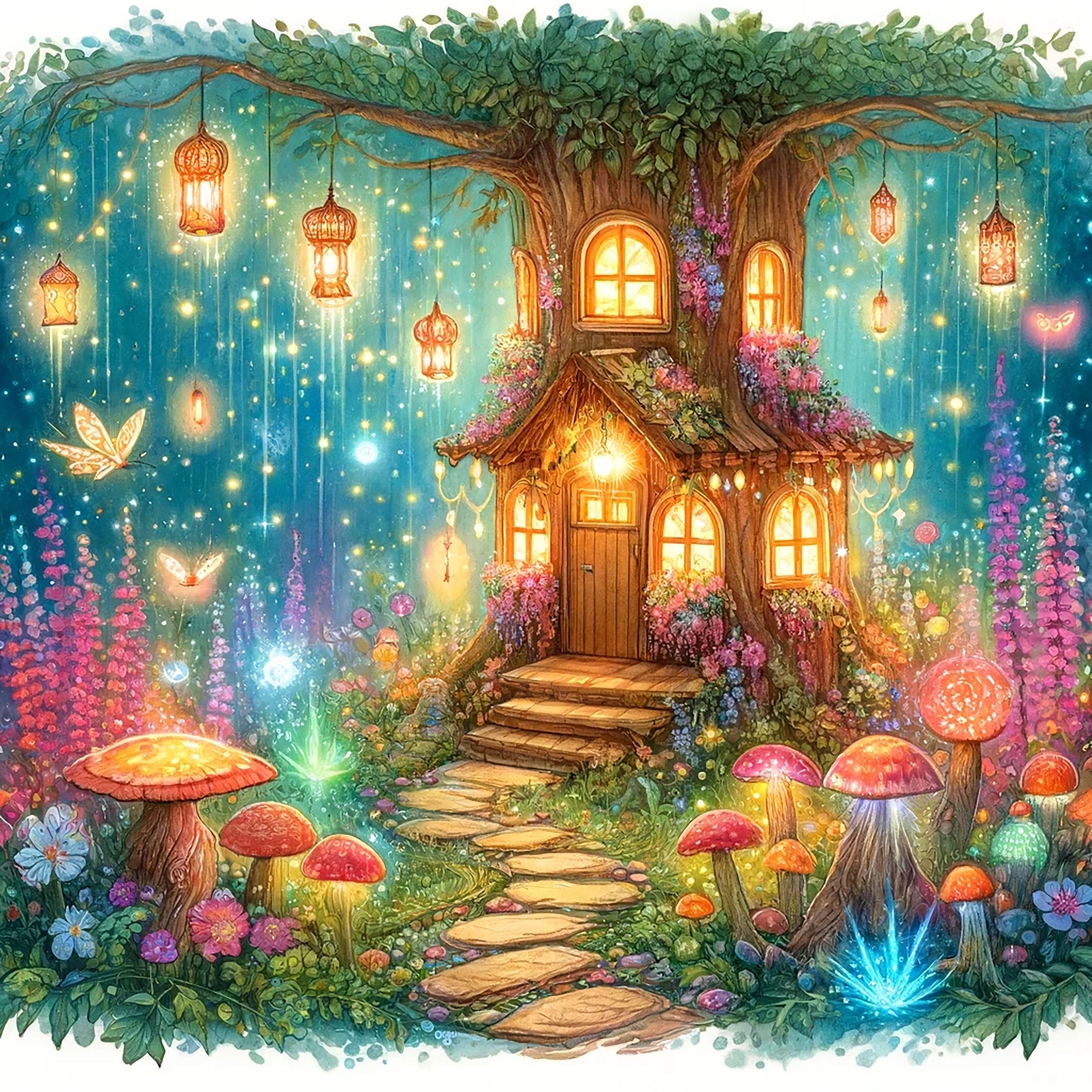 30 Jpgs, Fairy House Clipart, Magical Fairy House, Fairy Clipart, Fairy ...
