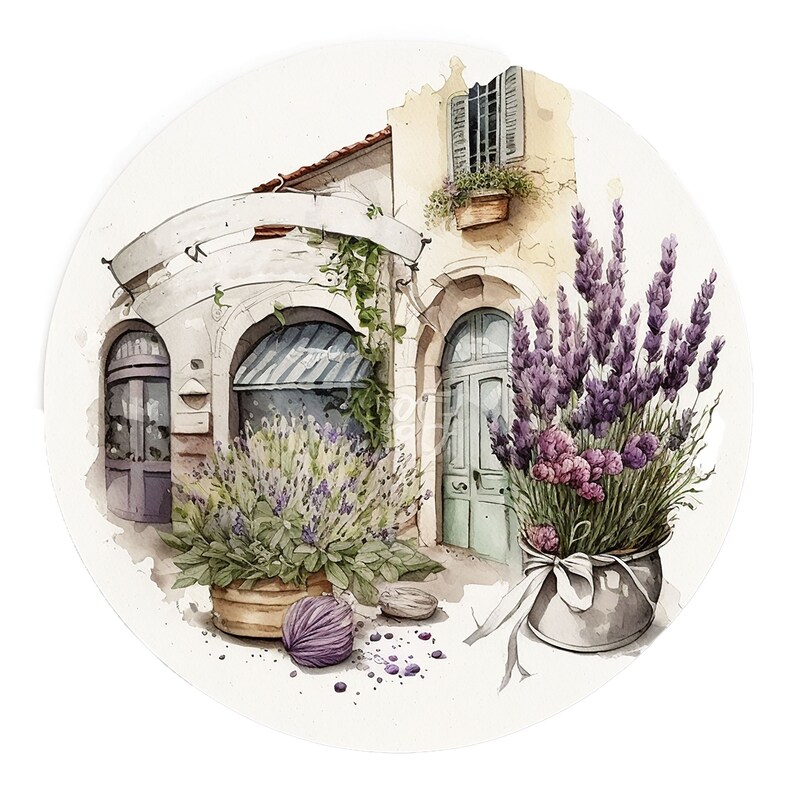 8 Lavender Clipart, watercolor lavender, Watercolor clipart, summer clipart, provence clipart, JPGs, Commercial Use,Digital Download bild 6