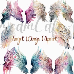 10 PNG, Angel Wings Watercolor Clipart bundle png, Angel Wings Сlip art,cute Angel Wings,Angel Wings clip art, Wings clip art,commercial use