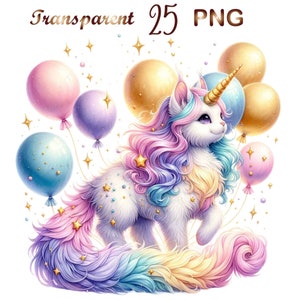 25 set 1 Caticorn clipart bundle, caticorn birthday, caticorn party,caticorn balloon,caticorn digital sticker,caticorn png,caticorn decor