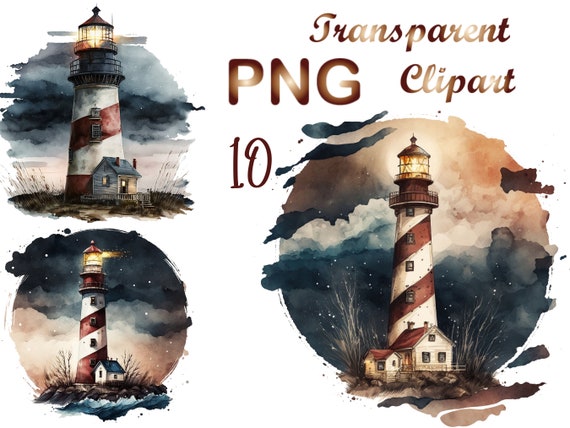 10 Lighthouse png, Lighthouse sublimation, lighthouse clipart,nautical png,sublimation design png,lighthouse,digital download,commercial use