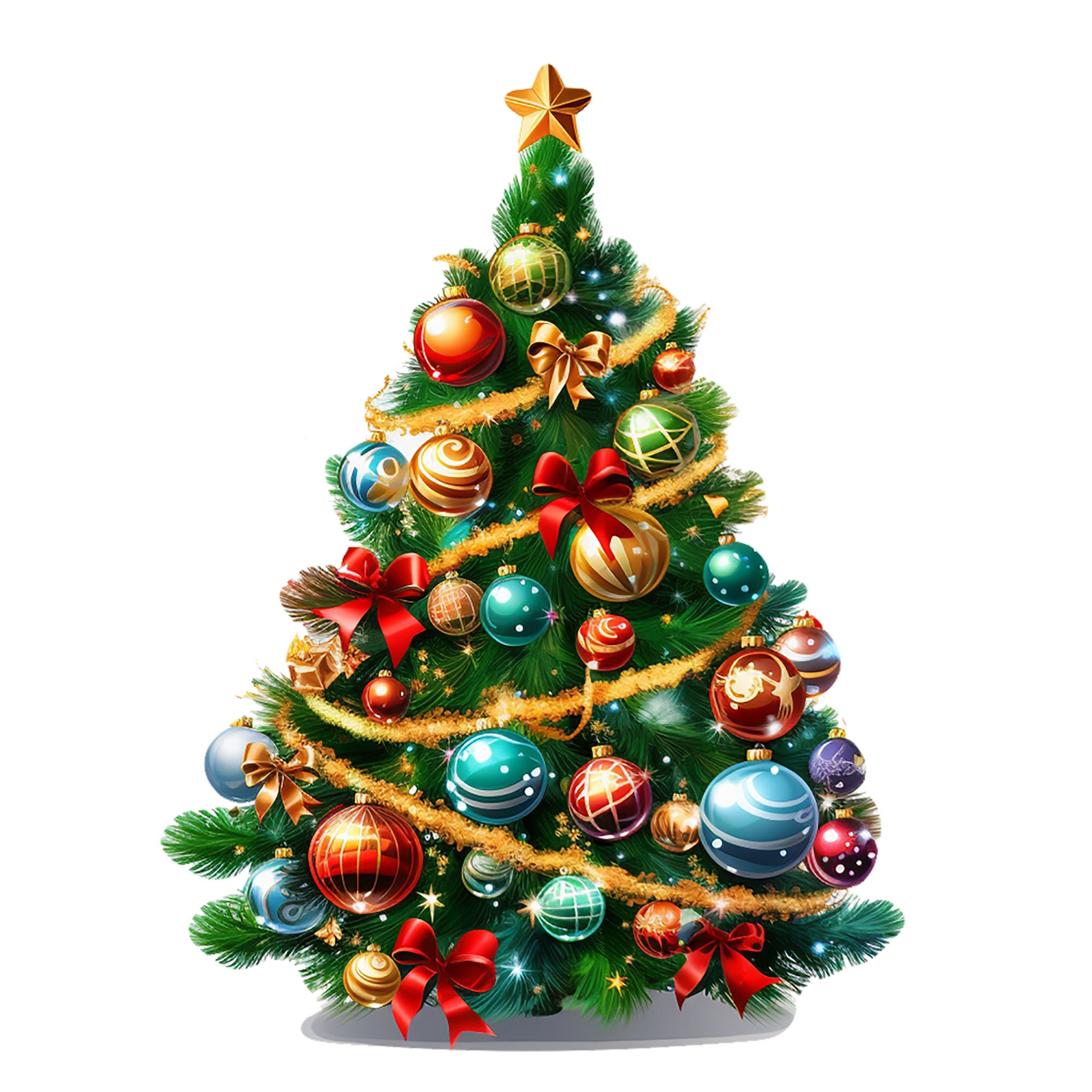 10 Christmas Tree, High Quality Jpgs, Digital Download - Card