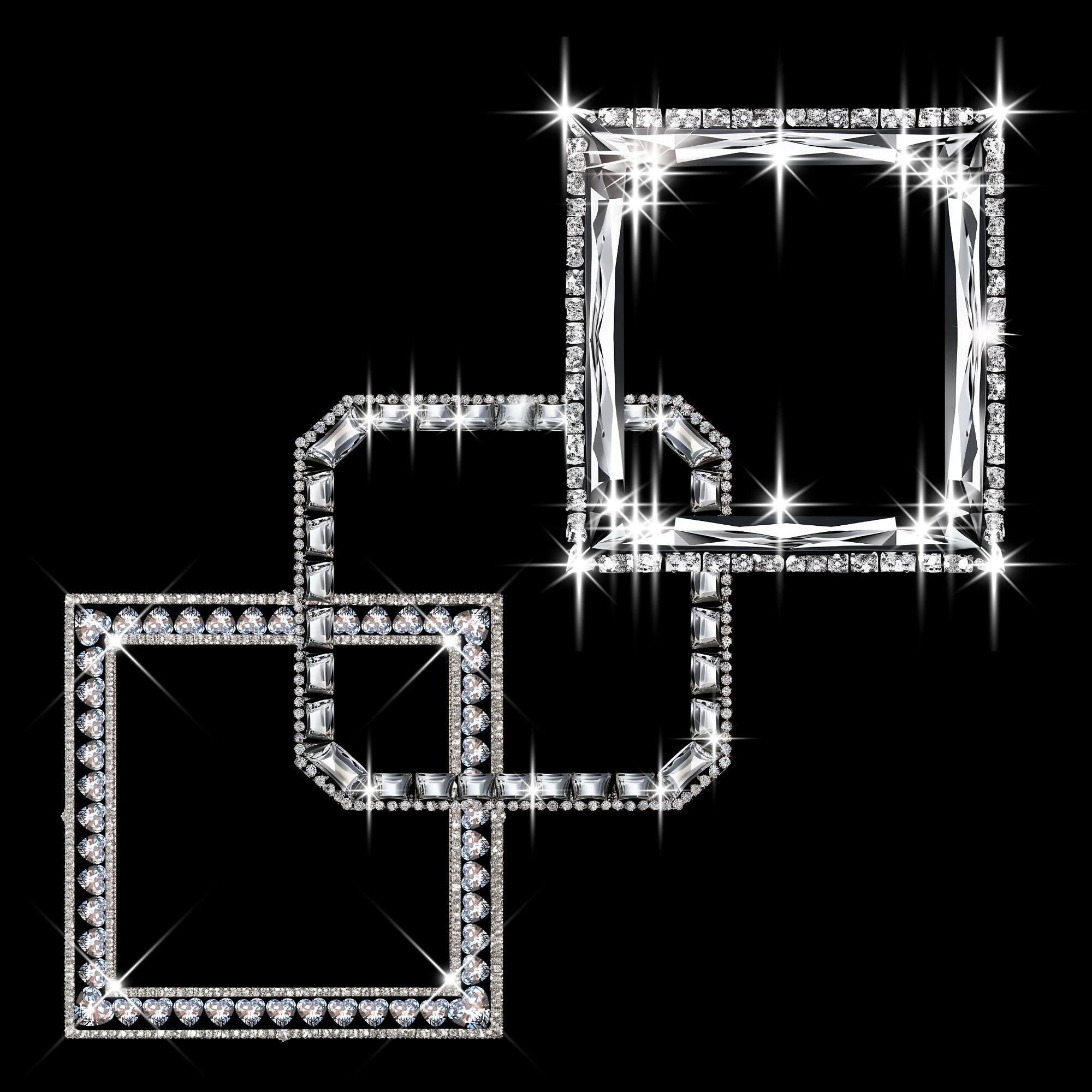 29 Diamond Frames Clipart PNG, Diamond Frame Clipart Bundle ...