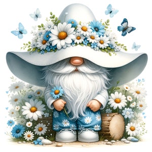 56 Png,watercolor Spring Garden Outdoor Gnomes PNG Clipart Bundle, Cute ...