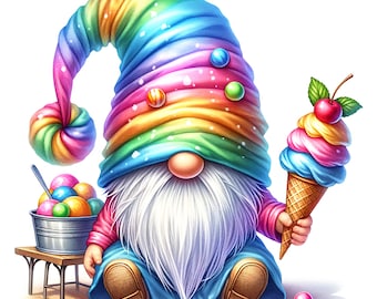 27 PNG, Ice Cream Gnome clipart, Gnome clipart bundle,Summer Gnomes, Ice Cream clipart,Summer Time,Gnomes Printable Design,Designs Downloads