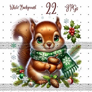 22 Winter Animals Clipart JPG, Christmas  Animals Clipart,Christmas clipart,Penguin clipart,Digital Download,Commercial USe