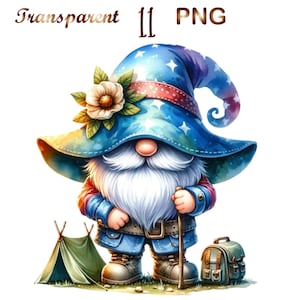 11 PNG Camping gnome png,gnome png,cute gnome png,gnome clipart png,png camping,camping png,camping clipart, Digital Download,Commercial Use