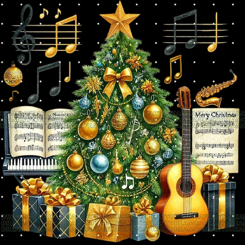 27 PNG Christmas Trees Clipart bundle, set 2,Festive Tree Illustrations designs,Instant Digital Download,Unlimited Commercial Use for Crafts image 5