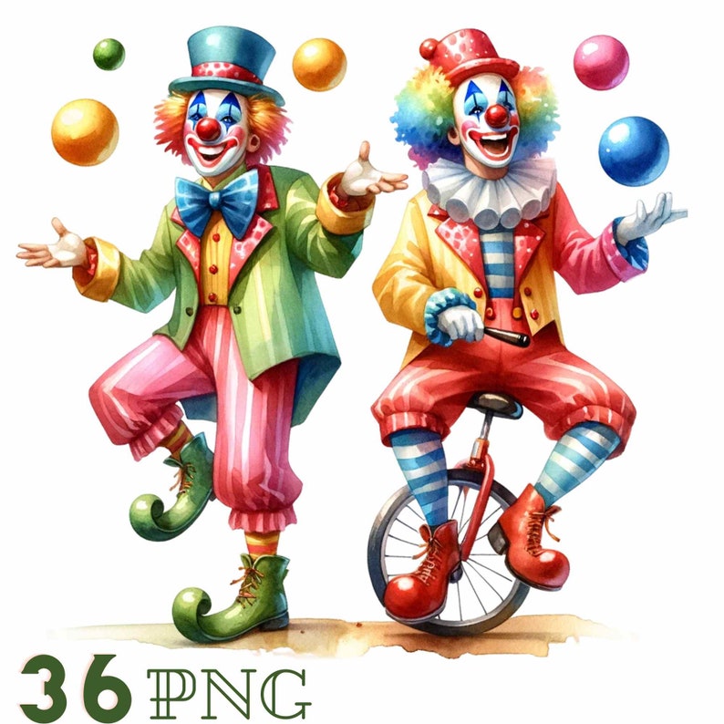 36 Circus Clipart, Cute Kids Clipart, Carnival Clipart, Birthday ...