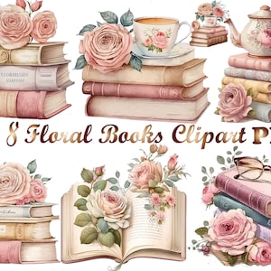 Floral book png, Book lover png, reading png, bookworm png, bookish png, sublimation design, book lovers png, png, book clipart,bookworm png