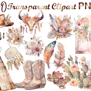 20 Western Boho Clipart, Cowgirl boots png,Cowgirl png,western png design,watercolor boots,cowgirl boots,western png,western cowgirl png