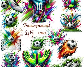Soccer ball 45 png,Soccer shoes png,Watercolor Clipart PNG, Soccer posters,Soccer printable art,Sublimation,Commercial use, Digital Download