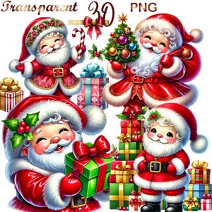 30 PNG Santa Claus Bundle, set 1, Santa claus clipart,Christmas clipart,Christmas sublimation,Сute Santa art,Digital Download,Commercial Use