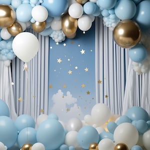 30 étoiles de rêve toile de fond pour photographie numérique, thème de gâteau pour l'anniversaire de bébé, séance photo de portrait de famille, papiers numériques d'anniversaire