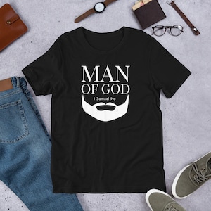 Man of God, Mens Tee, Faith T-Shirt, Christian T-Shirt, Religious T-Shirt Active