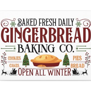 Gingerbread Baking Company Natal Canvas Wall Hanging