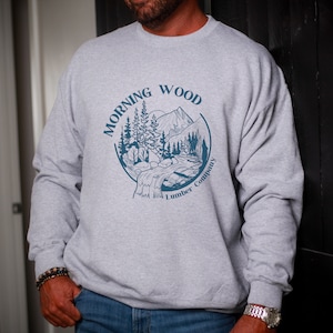Morning Wood Lumber Company Unisex Heavy Blend™ Crewneck Sweatshirt, Gifts For Him
