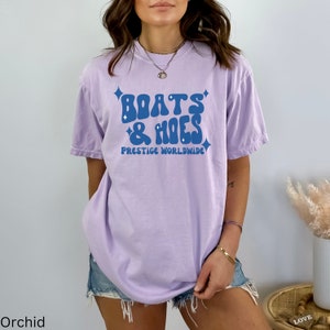 Boats & Hoes Bubbly Retro Comfort Colors Unisex Garment-Dyed T-shirt