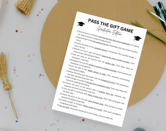 Pass the Gift Game | Graduation Games Printable | Pass the Prize Gift 2023 | Graduate Graduation Game 2023 | Grad Party Games