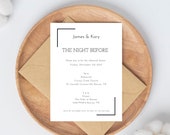 Minimalist Rehearsal Dinner Invitation | Modern Simple Design (Digital Download)