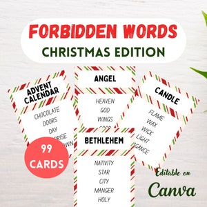 Palavras Proibidas Edição de Natal | Curiosidades de Natal | Jogo de Natal Adultos e Crianças | Charadas de Natal | Palavras Proibidas de Natal Digitais
