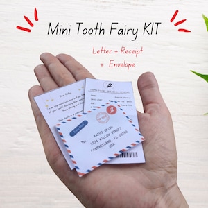 Mini Kit Carta del Hada de los Dientes / Mini Certificado de Hada de los Dientes / Pequeña carta del Hada de los Dientes Canva imprimible / DIY Nota del Hada de los Dientes