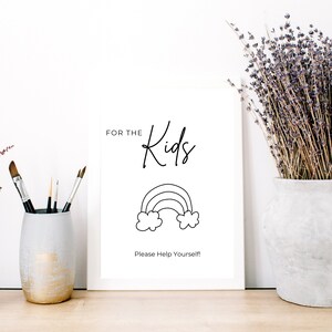 Minimalistic Kids Coloring Book Sign Template | Boho Digital Download | Wedding Kiddos Activity Book Canva | Wedding Kids Table | JOY