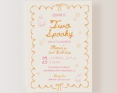 Two Spooky Birthday Invitation, Ghost Party Invite (Digital Download)
