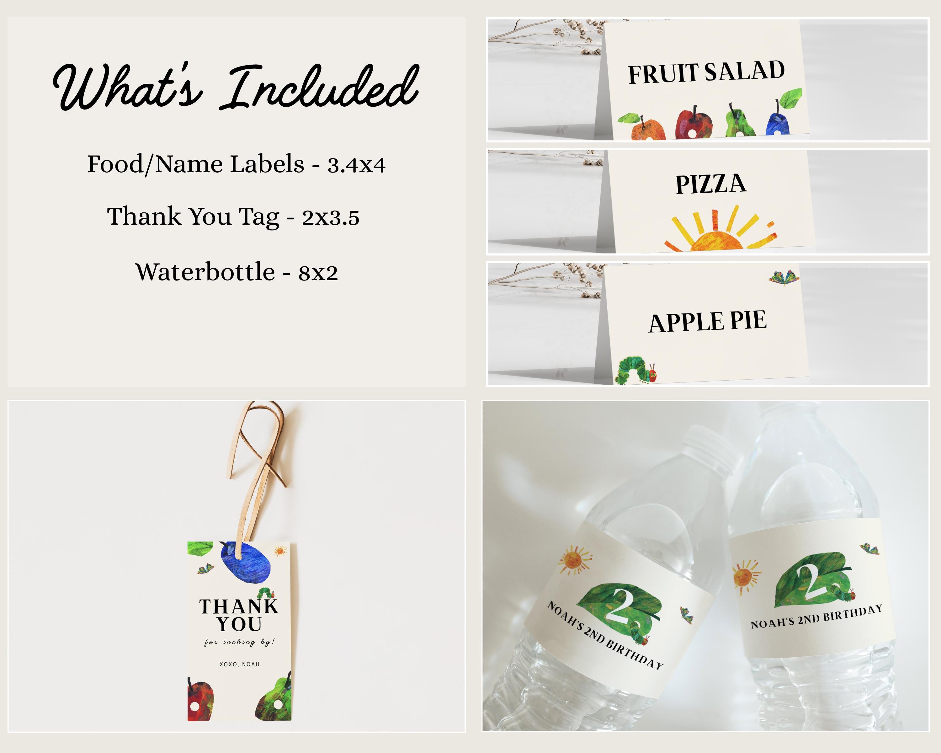 The Very Hungry Caterpillar Birthday Party Bundle: Editable Invitation ...