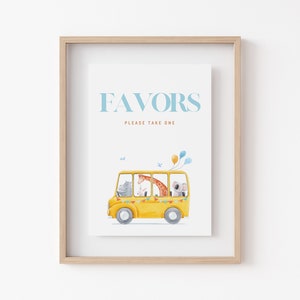 Baby on the Bus Custom Sign, Wheels on the Bus Favor Sign, EDITABLE File, INSTANT DOWNLOAD