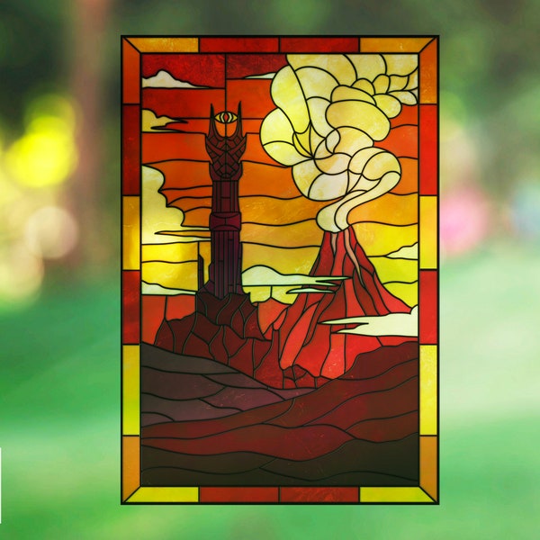 LOTR Dark Land Stained Glass Window Film