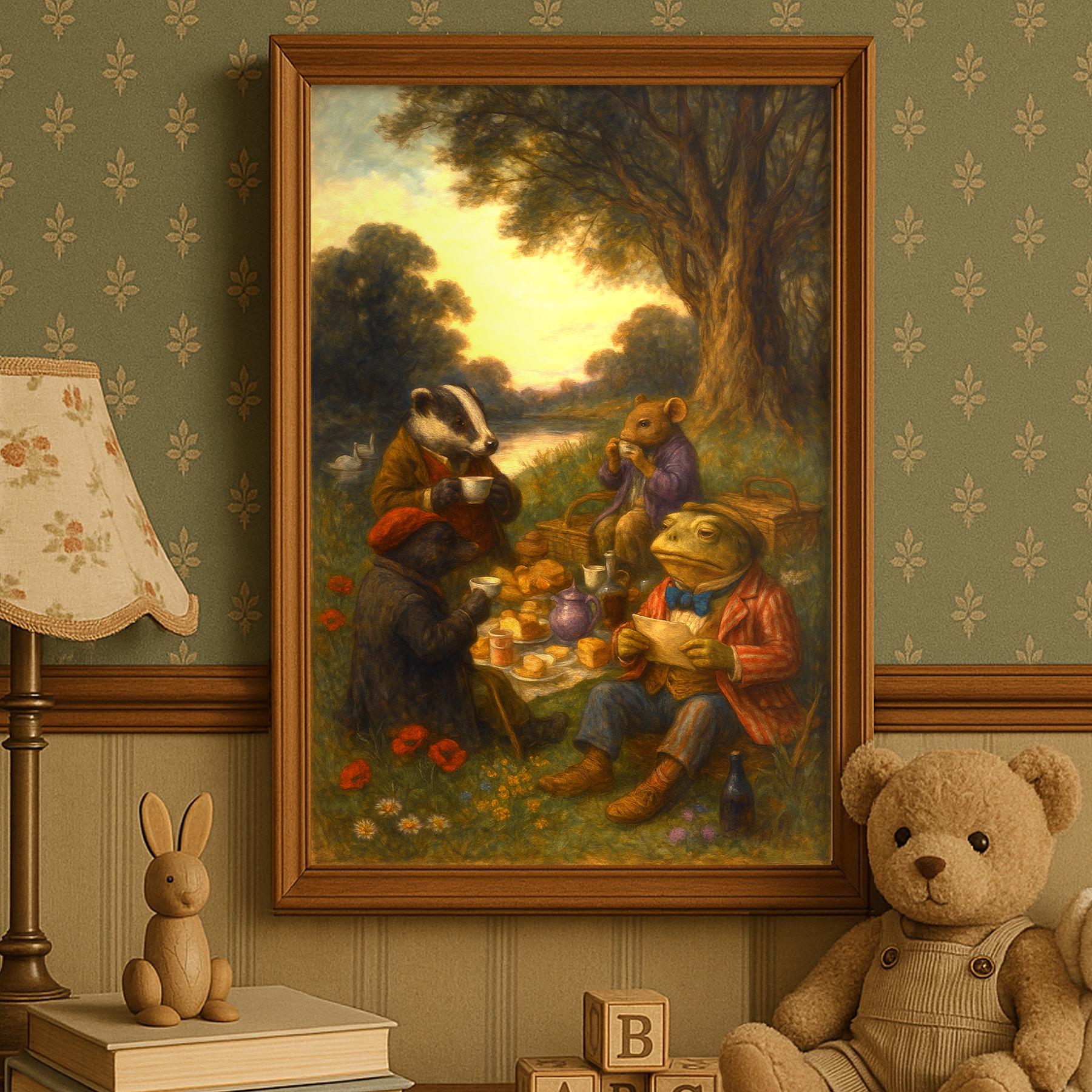 Wind in the Willows Painting Wall Art | Vintage Art PRINTABLE Digital ...