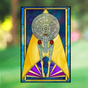 ST Enterprise Scifi Stained Glass Window Film