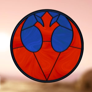 SW Rebel Alliance Symbol Round Stained Glass Stained Glass Window Film