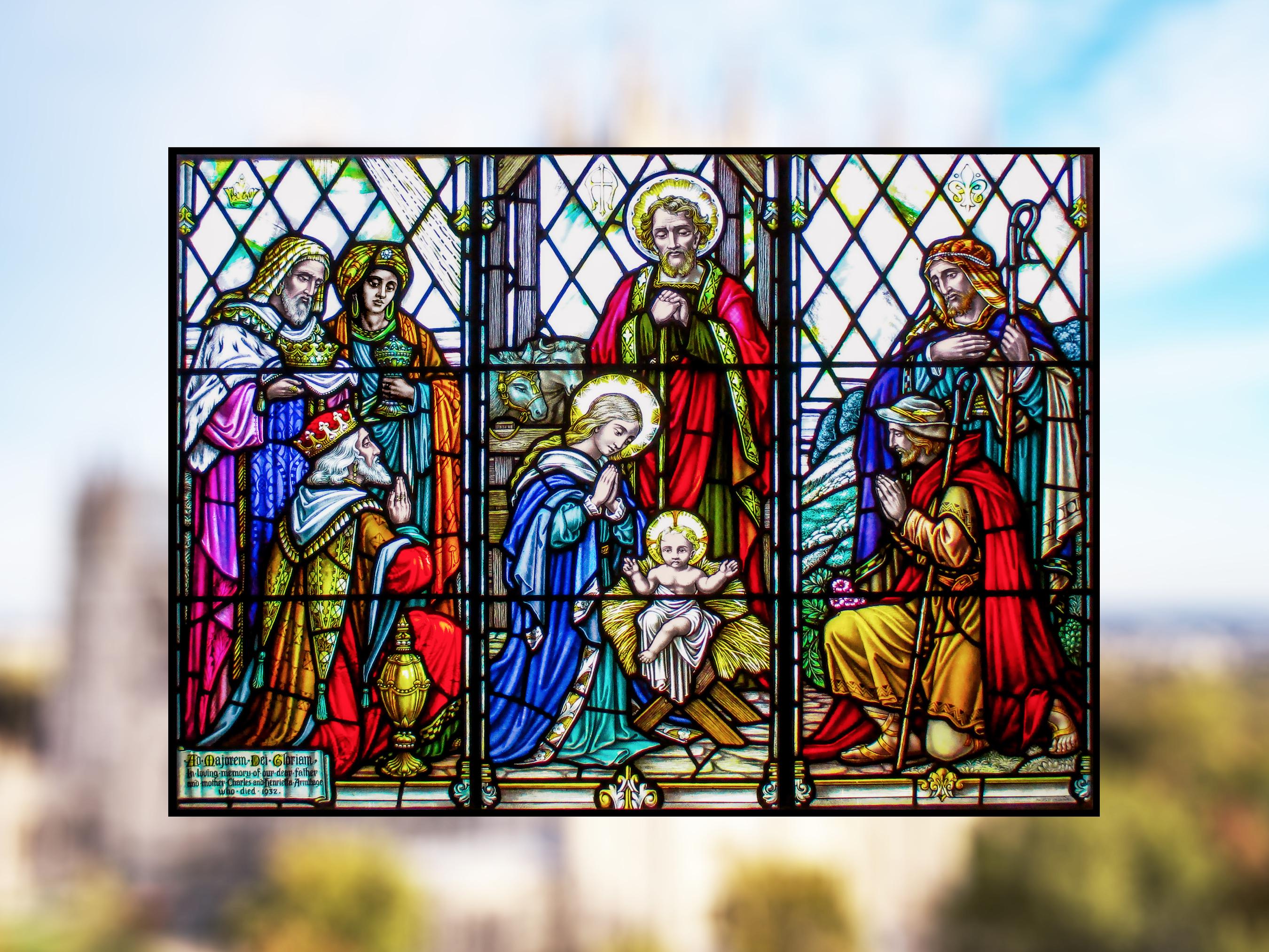 Holy Family Nativity Christmas Stained Glass Window Film - Etsy