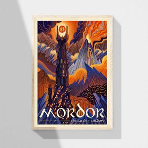 Mordor Barad-Dur Travel Fantasy Rings Lord Unframed Poster