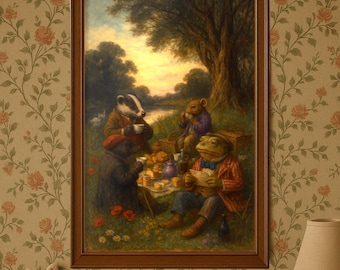 Wind in den Weiden Gemälde Wandkunst | Vintage Kunst DRUCKBAR Digital Herunterladbar