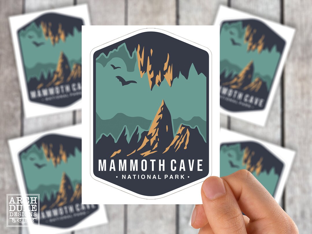 Mammoth Script Sticker Mammoth Cave National Park Sticker 4