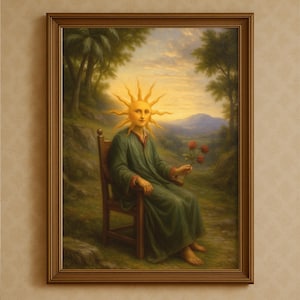 Alchemistische Sonne Clavis Artis Malerei Esoterisches Okkultes Gemälde Wandkunst | Vintage Kunst DRUCKBAR Digital Herunterladbar