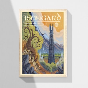 Isengard Orthanc Travel Fantasy Rings Lord Unframed Poster
