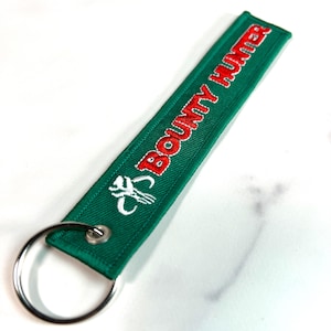 Mandalorian Bounty Hunter Remove Before Flight Style Key Chain 5.5&quot; x 1