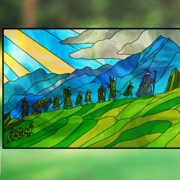 LOTR Fellowship Stained Glass Window Film