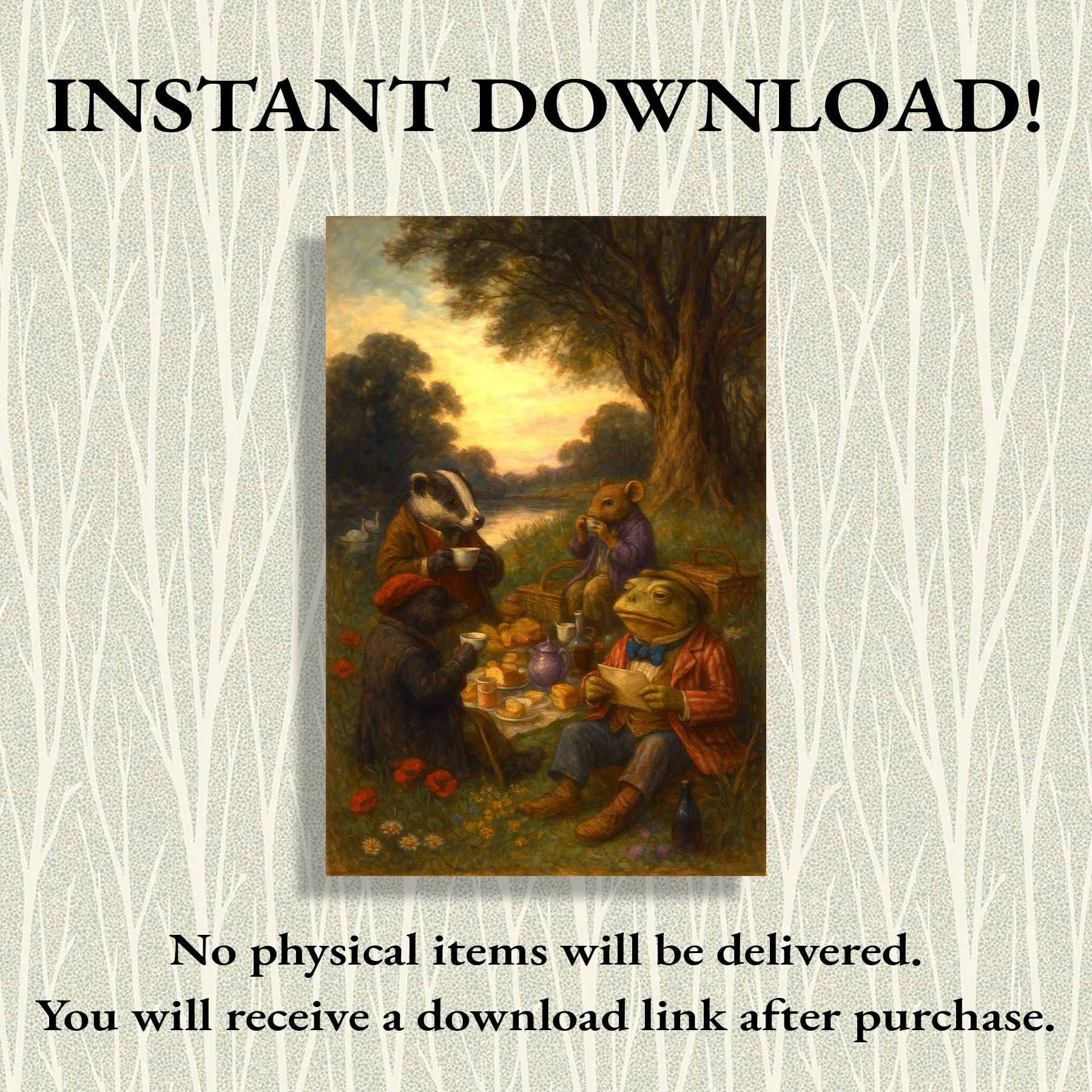 Wind in the Willows Painting Wall Art | Vintage Art PRINTABLE Digital ...