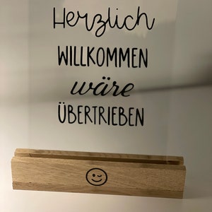 Lustiger Spruch auf Acryl für das Gästebad: bitte während der ganzen Veranstaltung sitzen bleiben mit Halter oder anderer Spruch Bild 6