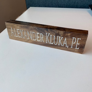 Custom Walnut Name Plate