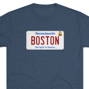 T-shirt avec plaque d'immatriculation Boston Band Massachusetts